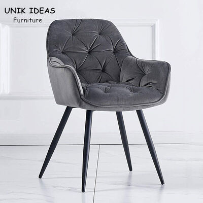 ราคาดี Luxury Colorful Nordic Dining Chair Sets Button Padded Accent Armchair ออนไลน์