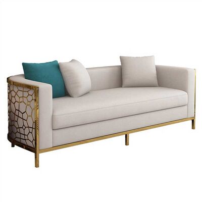 Good price Luxury Gold Stainless Steel Lovest Sofas Sectionals Club Sofa Set Furniture online