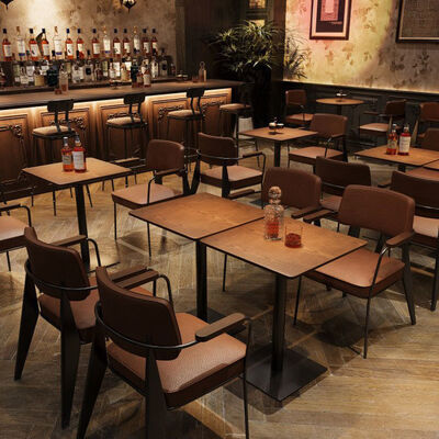 Goede prijs American Retro Solid Wood Bistro Tafelstoel Combinatie American Style Coffeeshops Bars Restaurants Meubelset online