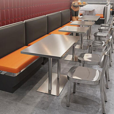 Dobra cena Styl przemysłowy Stolik z stali nierdzewnej Ławka siedząca Komercyjny stolik jadalny Krzesła Restauracyjne meble do kawiarni w Internecie