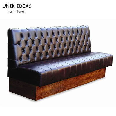 Guter Preis Retro-amerikanische Luxuskette Hotel-Restaurant-Stand Sitzgelegenheiten kundenspezifisches rundes Tuftledersofa-Set Online