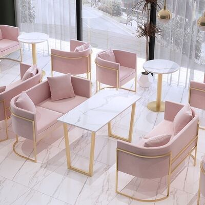 Good price Modern Luxury Velvet Nail Salon Hotel Restaurant Sofa Booth and Table Furniture online