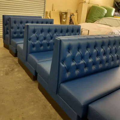 Goede prijs American Vinyl Restaurant Booth Met Diamant Patroon Tufted Licht Luxe Tafel En Zittingen online