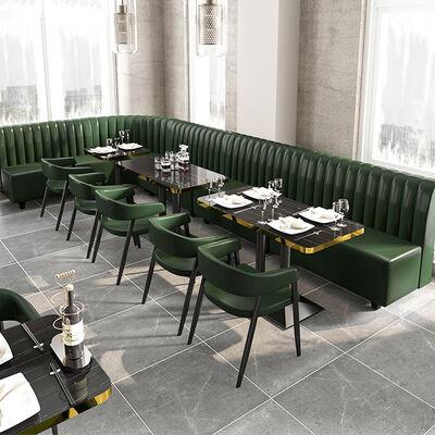 Bon prix Ensemble de salle à manger moderne pour restaurant, banquette personnalisée, table et chaises pour fast-food et café en ligne