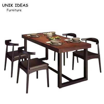 Bom preço tabela da sala de jantar de 180cm e cafetaria 120cm de madeira de Seater Hamburgo das cadeiras 4 on-line