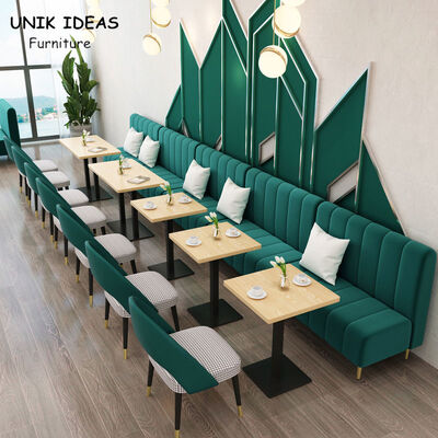 quality Outdoor Velvet Restaurant Dining Table And Chairs Set Fabric 160cm 180cm Modern factory