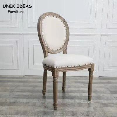 ราคาดี vintage tufted solid wood upholstered dining chairs with mahogany legs American style 50cm ออนไลน์