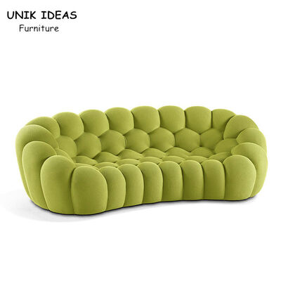 Guter Preis Samt-großes Wohnzimmer Schnitt-Sofa Couch Green Bubble des Sitzer-2 Online