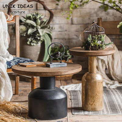 Buen precio La mano antigua talló la ronda de madera sólida decorativa de lujo de la tabla 8.5kg del centro en línea