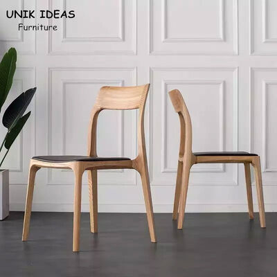 Bom preço Mobília contínua nórdica moderna do couro do plutônio de Ash Wood Dining Chair Antique on-line