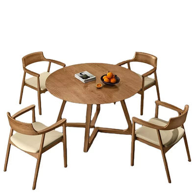 Good price Round Nordic Luxury Dining Table And Chairs Wooden Set ODM online