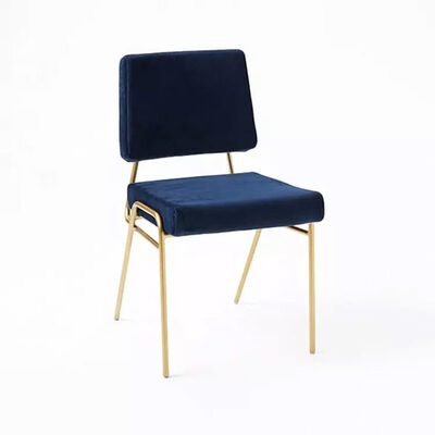 Good price Comfortable OEM High Back Dining Chair Metal Legs Fashion Velvet online