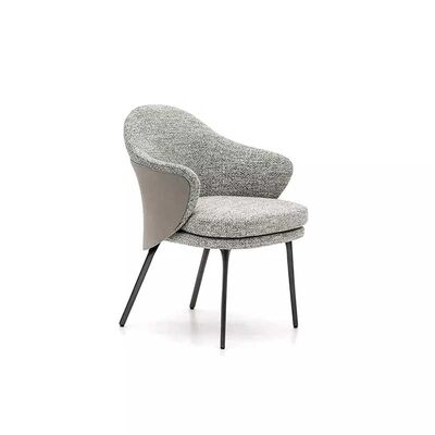 Prezzo buono Sedie Grey Fabric moderno della sala da pranzo ricoperte 80cm di serie di svago in linea