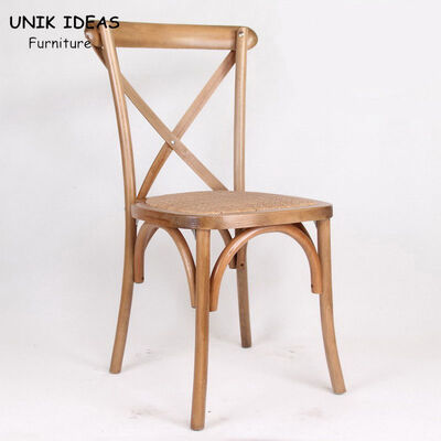 Good price Stackable Wedding Banquet Chairs Bent Wood Oak X Back Beech Solid Wood online