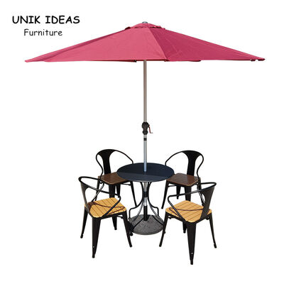 Bon prix Meubles de patio Chaises de jardin en rotin Chaise extérieure Bistrot Bois Table et chaise de bistrot français en ligne