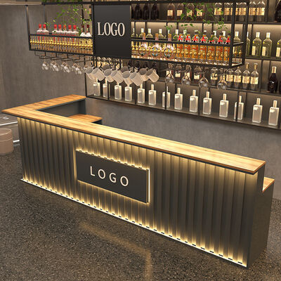 Buen precio Tienda de estilo industrial Bar Conjunto de diseño Restaurante Cafetería Caja de pago Muebles de bar Equipos de servicio comercial en línea