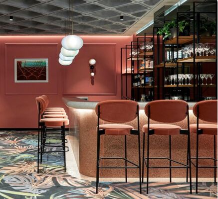 Guter Preis Neue Ankunft Großhandel Billig modernes Design Samt Stoff Esszessel Hohe Bar Stuhl Online