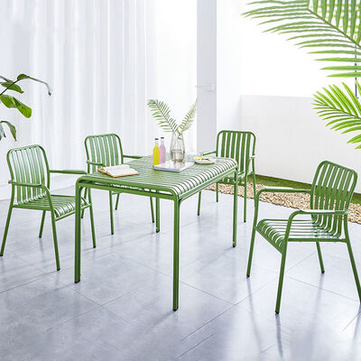 Goede prijs Aluminium metalen patio terras balkon ontspanningsstoel en tafel set buiten fauteuils online