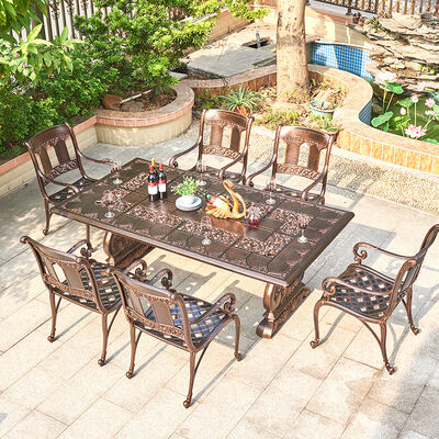 Buen precio Muebles de mesa y silla de aluminio fundido para exteriores patio balcón juegos de jardín personalizados en línea