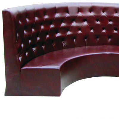 Good price Cheap Price High Back Round Curved Corner Sofa Booth Seating Leather Restaurant Booth Sofa online