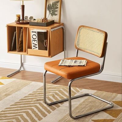 Bon prix Chaise simple et confortable en bois massif pour la salle à manger en acier inoxydable en ligne