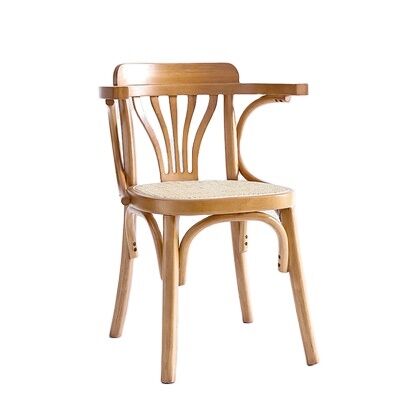 Good price Modern Dining Chair Nature Rattan Coffee Chair Solid Wood Armrest Chairs online