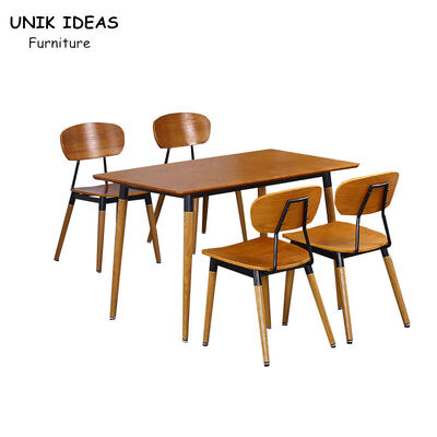 Harga bagus Industrial Bent Plywood Coffee Shop Dining Chair Set Desain Sederhana Furnitur Restoran Makanan Cepat on line