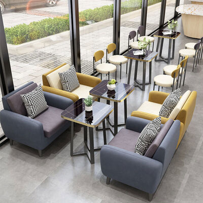 Bom preço Restaurante de estilo moderno Café Sofá de alta qualidade mesa de mesa e cadeiras de mobiliário comercial on-line