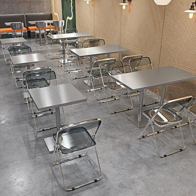 Bom preço Aço inoxidável Western Pizza Canteen Restaurante Sofá Mesa e cadeira dobrável Mobiliário para Bar Café on-line