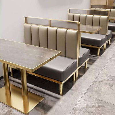 Goede prijs Modern Design Lederen Restaurant Zitplaatsen Kleurgeblokkeerde standjes Eettafels 2-3 personen Commercieel meubilair Hotel Cafe online