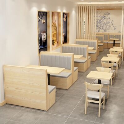 Guter Preis Hochwertiges Fastfood-Ledersofa Möbel Restaurantstand Online