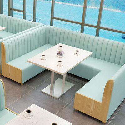 Dobra cena Rustyczna restauracja Tufted siedzące okrągłe nowoczesne hurtowe skórzane zakrzywione stoisko w Internecie