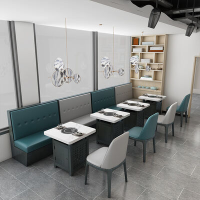 Buen precio Restaurante Italiano Restaurante Mesas y sillas Precio Mesa de la olla caliente de mármol en línea