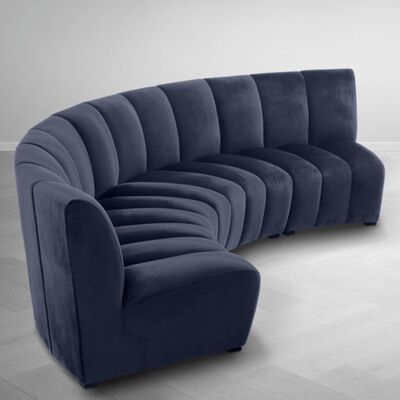 Goede prijs High-end Custom Italian Modular Sectional Negotiation Area Office Lounge Curved Velvet Sofa voor Villa Living Room online