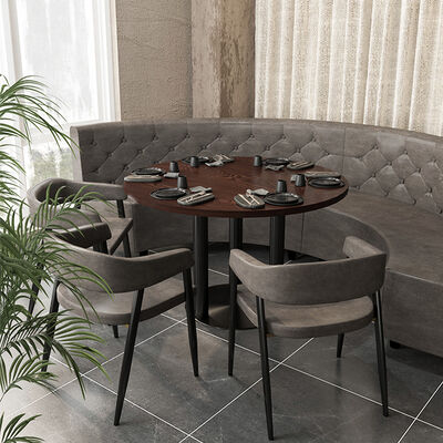 Prezzo buono Nuovo design divano a seduta tavolo da pranzo e sedia per mobili da ristorante set di divani in ecopelle per caffetteria in linea