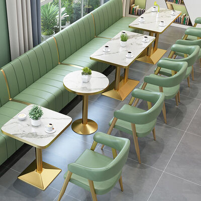 Harga bagus Booth Dudukan Sofa Dijual Langsung Pabrik Furnitur Restoran Sofa Kain Kopi Kafe Meja Makan dan Kursi Set on line