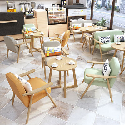 Giá tốt Cửa hàng cà phê Bàn và ghế Nhà hàng đồ nội thất Quán quán Bar Stool Light Luxury Leisure Sofa Nhà hàng Booth trực tuyến