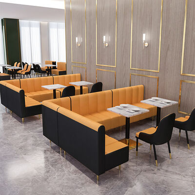 Good price New Trend Classic Bistro Pub Furniture Cafe Restaurant Booth Seating With Tables online