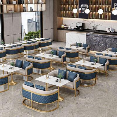 Dobra cena Wysokiej klasy luksusowa sofa/booth i stół do salonu paznokci, hotelu, restauracji, wykonane z wodoodpornej skóry PU i stali nierdzewnej w Internecie