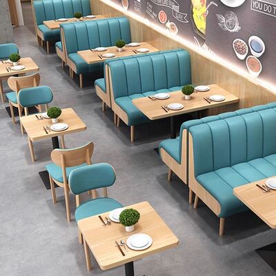 İyi fiyat Güzel Fikirler Retro Restoran Yemek Kahve Dükkanı Bar Booth Kafe PU Restoran Eğlence Kanepe Restoran Booth çevrimiçi