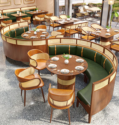 Goede prijs C-Shape Beautiful Ideas Custom Retro Restaurant Eten Koffiewinkel Bar Booth Leisure Sofa Restaurant Booth online