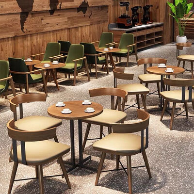 Guter Preis Retro amerikanischer Stil Vintage-Stil Holzes-Esstisch und Stuhl Café Massivholzstühle Set Restaurantmöbel Online