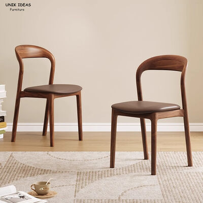 Buen precio Silla de comedor de madera maciza de lujo ligero para comedor, restaurante, muebles comerciales, silla de comedor de ocio de madera para el hogar en línea