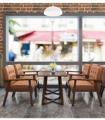 Good price New Design Solid Wood Furniture for Coffee Shop American Style Wooden Sofa for Pub Milk Tea Shop Combination Furniture Sofa Set online