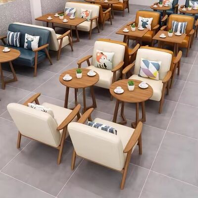 Good price Modern Dining Seating Booth for Restaurant Furniture Fabric Coffee Table Sets With Chairs online