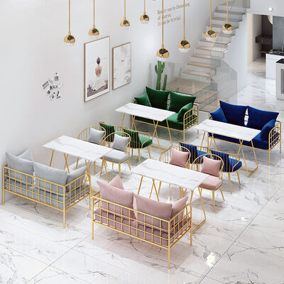 Good price Ins Cheap Restaurant Furniture Maquinas Para Cafe Cafeteria Table Sofa for 4 Persons online