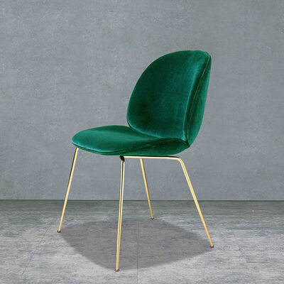 Bon prix Chaise de salle à manger en métal moderne pour restaurant, hall, tissu français, velours, chaise de salle à manger scarabée en ligne