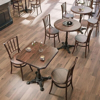 Good price American Retro Rustic Pub Tavern Metal Oak Wood Table and Chairs for Cafe Furniture online