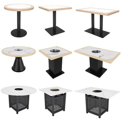 Good price Wholesale Cheap Commercial Custom Made Restaurant Furniture Table and Booth Sofa Hotpot Hamburger Dining Table online