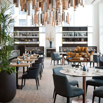 Guter Preis Fabrikmaßgeschneiderte Langlebige Hotel Restaurant Gewerbliche Möbel Klassische Esstisch- und Stuhl-Garnitur Online